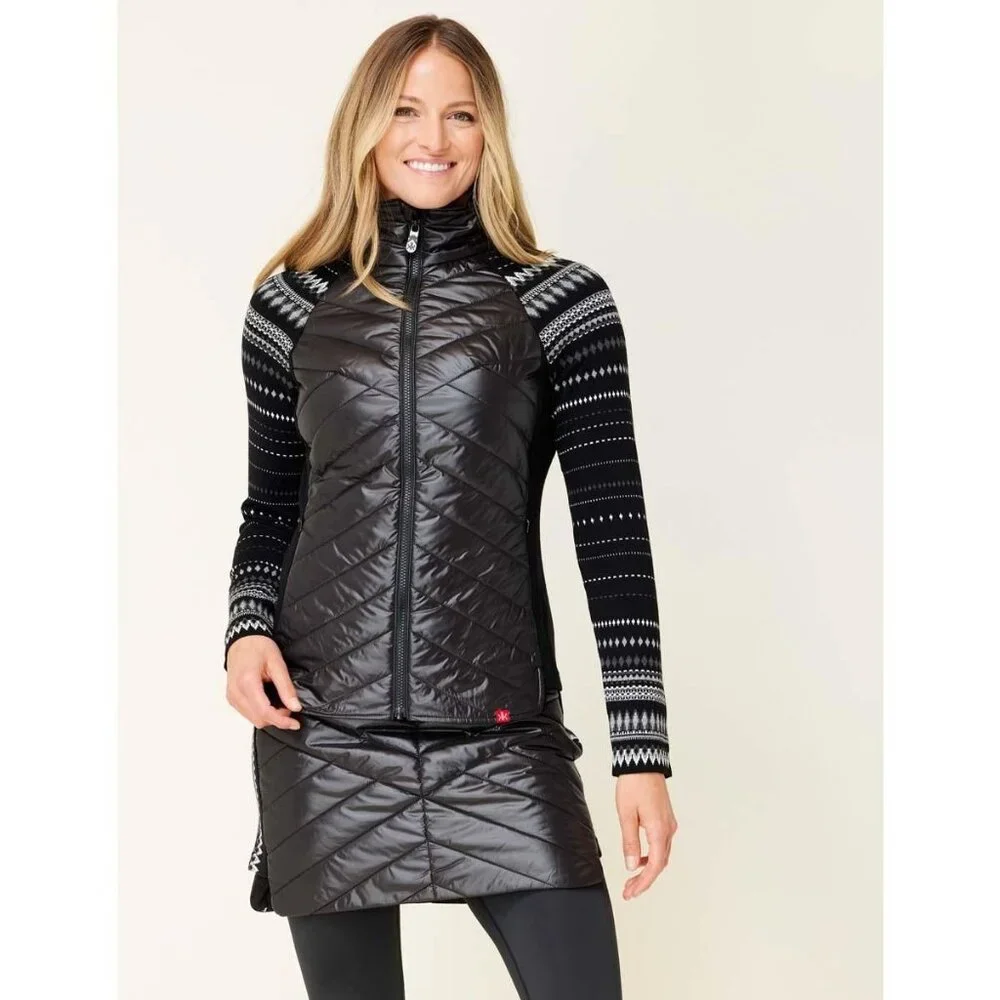NWT Krimson Klover Carving Skirt Women's Large Black Insulated Ski Apres Nordic - Picture 1 of 16